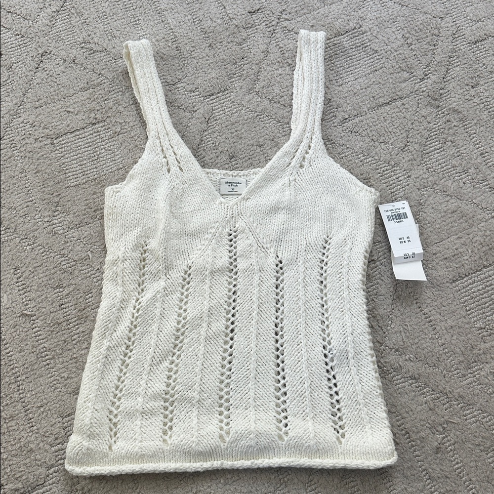 Abercrombie & Fitch Cream Knit Tank Top